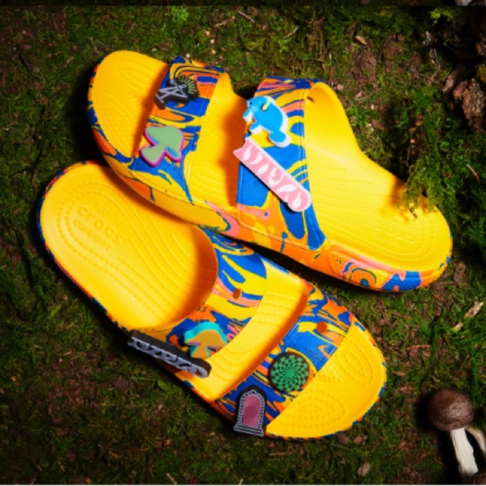 Crocs x Diplo NWOT trippy two strap sandal